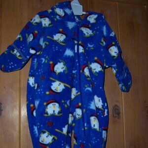 Columbia Infant fleece snowsuit Onesie Hoodie Baby 0-6 months